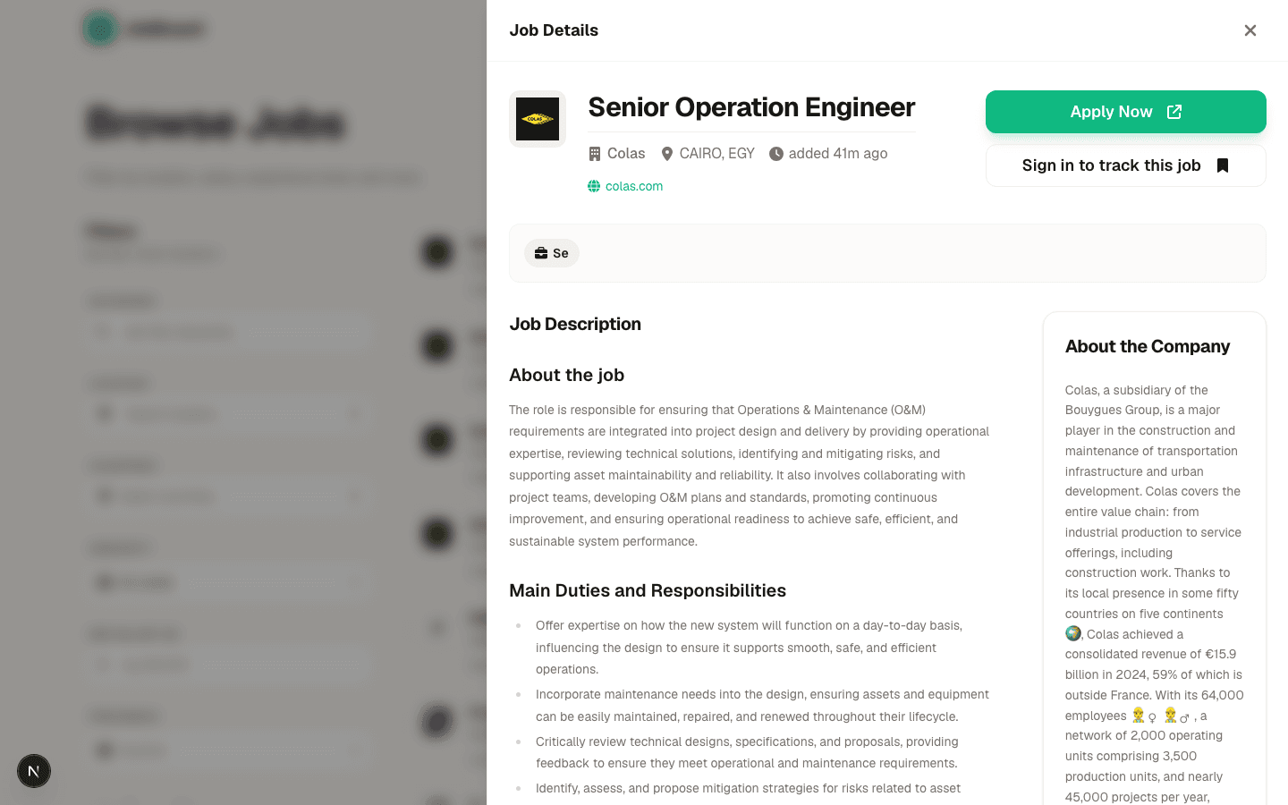 Browse and filter jobs
